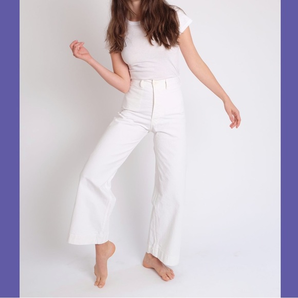 Jesse Kamm Pants - Jesse Kamm Sailor Pants in Salt (white), Size 2, Good Condition